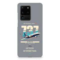 Thumbnail for Boeing 737 MAX 8 design on samsung case - gray