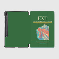Thumbnail for Exeter International Airport (EXT) design on green samsung tablet tablet case
