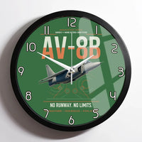 Thumbnail for AV-8B Harrier II design on green framed wall clock