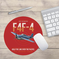 Thumbnail for F4F-4 Wildcat design on red round mouse pad