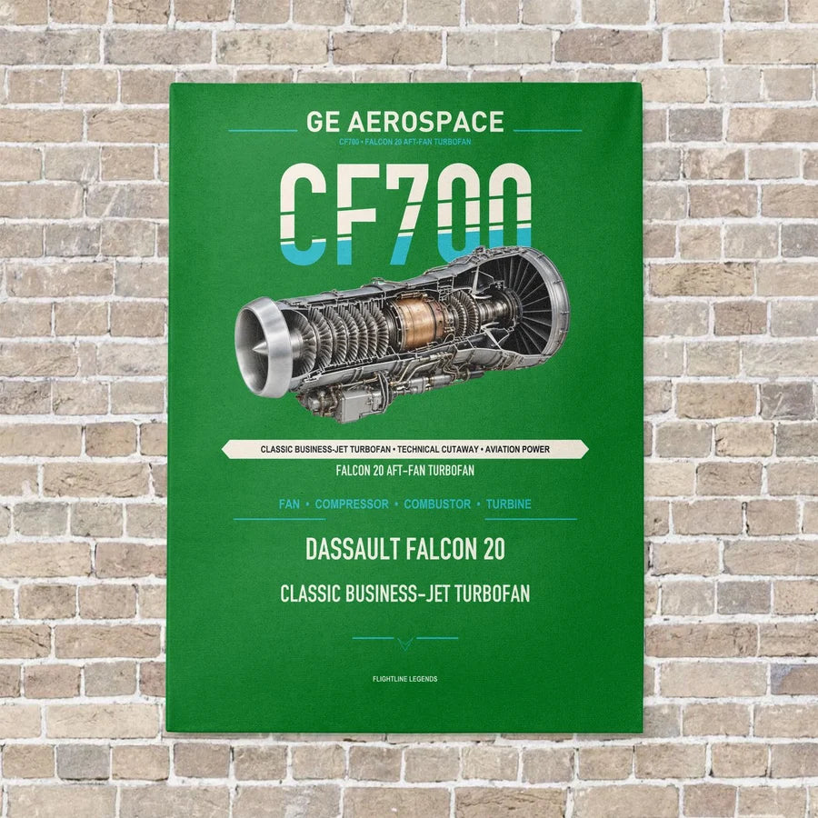 CF700 vertical canvas print - no frame - green background
