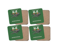 Thumbnail for Heinkel He 111H-6 design on green 4 pieces set coaster