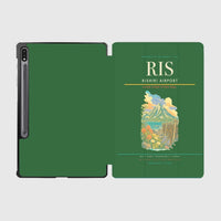 Thumbnail for Rishiri Airport (RIS) design on green samsung tablet tablet case