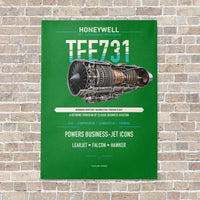 Thumbnail for TFE731 vertical canvas print - no frame - green background