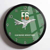 Thumbnail for Hawker Hunter F6 design on green framed wall clock
