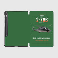 Thumbnail for Sikorsky S-76B design on green samsung tablet tablet case