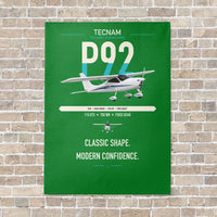 Thumbnail for Tecnam P92 Echo MkII vertical canvas print - no frame - green background