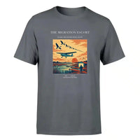 Thumbnail for VINTAGE G4448 - The Migration Escort - Premium T-Shirt design on gray premium t shirt