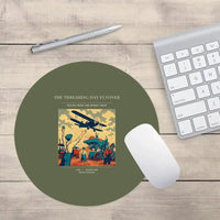 Thumbnail for VINTAGE G4389 - The Threshing Day Flyover - Designed Mouse Pads design on greenarmy round