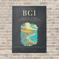 Thumbnail for Grantley Adams International Airport BGI - Canvas Framed - Gray