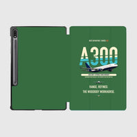 Thumbnail for Airbus A300-600R design on green samsung tablet tablet case