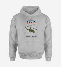 Thumbnail for Bell AH-1G Cobra design on light gray double-side hoodie, single-side print