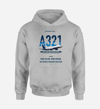 Thumbnail for Airbus A321P2F design on light gray hoodie single side