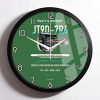 Thumbnail for JT9D-7R4 design on green framed wall clock
