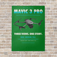 Thumbnail for DJI Mavic 3 Pro vertical canvas print - no frame - green background