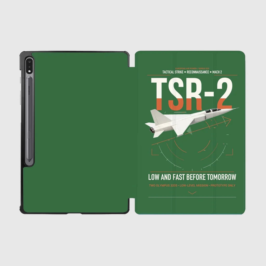 BAC TSR-2 design on green samsung tablet tablet case