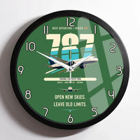 Thumbnail for Boeing 787-8 Dreamliner design on green framed wall clock