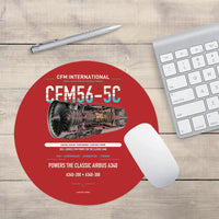 Thumbnail for CFM56-5C design on red round mouse pad