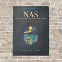 Thumbnail for Lynden Pindling International Airport Nassau NAS - Canvas Framed - Gray