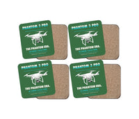 Thumbnail for DJI Phantom 3 Professional design on green 4 pieces set coaster