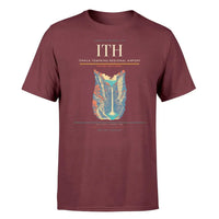 Thumbnail for Ithaca Tompkins Regional Airport (ITH) T-Shirt single-side front print in Dark Red | ithaca-tompkins-regional-airport-ith-double-side-t-shirt