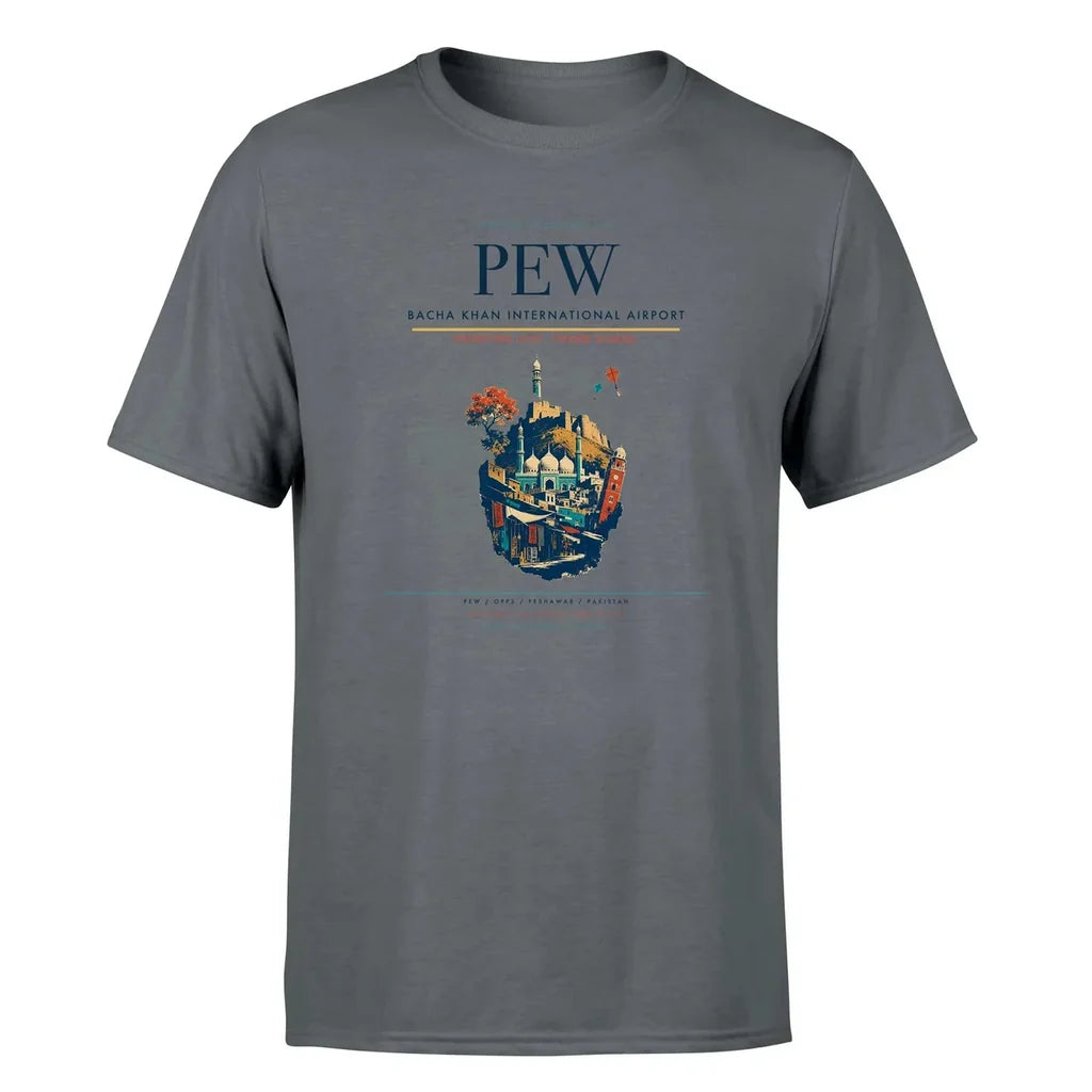 Peshawar Airport (PEW) Premium T-Shirt Gray