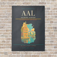 Thumbnail for Aalborg Airport AAL - Canvas No Frame - Gray