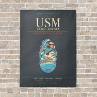 Thumbnail for Samui Airport Koh Samui USM - Canvas Framed - Gray