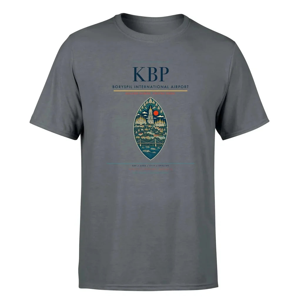 Kyiv Airport (KBP) Premium T-Shirt Gray
