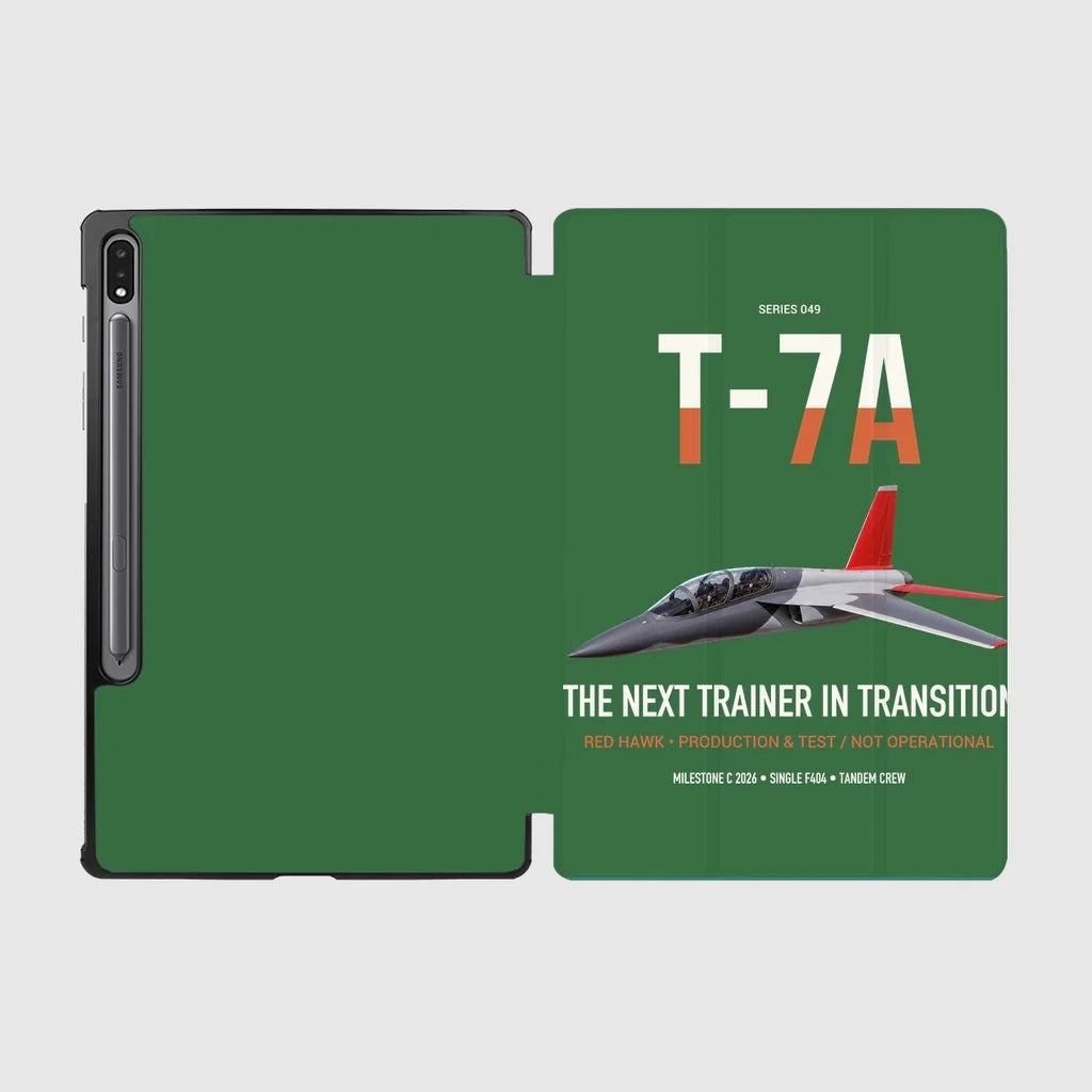 T-7A Red Hawk design on green samsung tablet tablet case
