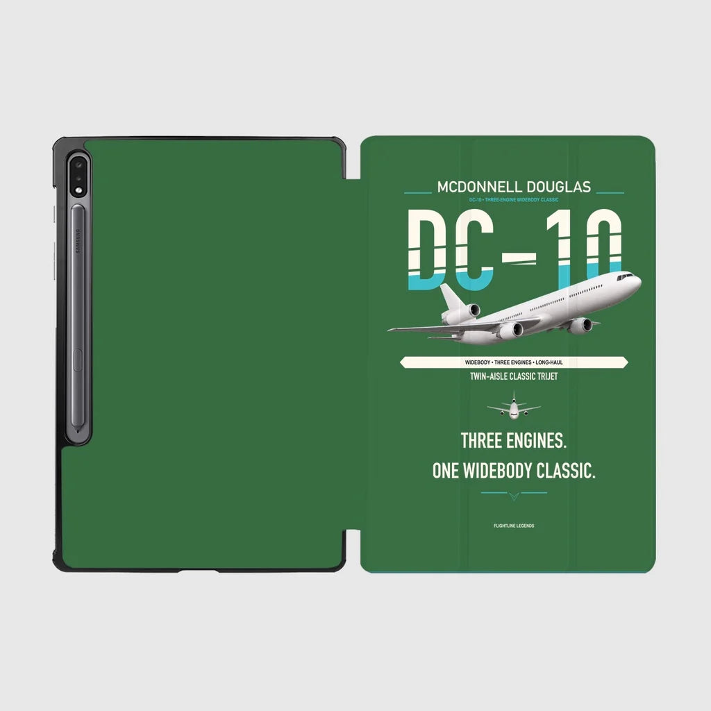 McDonnell Douglas DC-10 design on green samsung tablet tablet case
