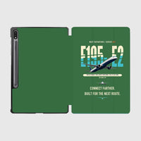 Thumbnail for Embraer E195-E2 design on green samsung tablet tablet case