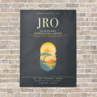 Thumbnail for Kilimanjaro International Airport JRO - Canvas Framed - Gray