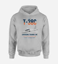 Thumbnail for T-38C Talon design on light gray double-side hoodie, single-side print