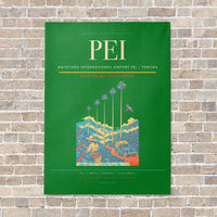 Thumbnail for Matecaña International Airport PEI — Pereira vertical canvas print - no frame - green background