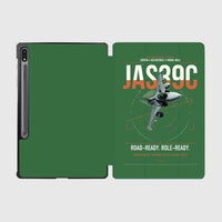 Thumbnail for Saab JAS 39C Gripen design on green samsung tablet tablet case