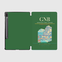 Thumbnail for Grenoble-Isère Airport (GNB) design on green samsung tablet tablet case