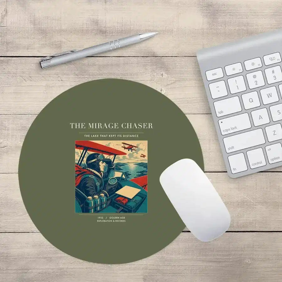 VINTAGE G4337 - The Mirage Chaser - Designed Mouse Pads design on greenarmy round
