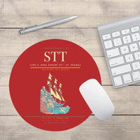 Thumbnail for Cyril E. King Airport (STT) design on red round mouse pad