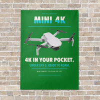 Thumbnail for DJI Mini 4K vertical canvas print - no frame - green background