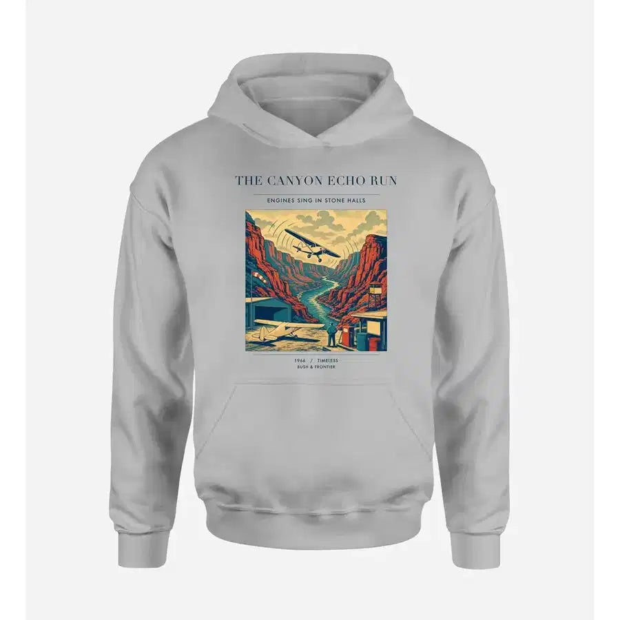 VINTAGE G4338 - The Canyon Echo Run - Premium Hoodie design on lightgray premium