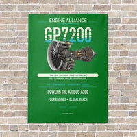 Thumbnail for GP7200 vertical canvas print - no frame - green background