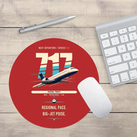Thumbnail for Boeing 717-200 design on red round mouse pad