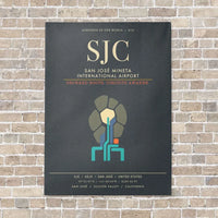 Thumbnail for San Jose Mineta International Airport SJC - Canvas Framed - Gray