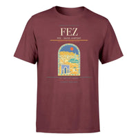 Thumbnail for Fes (FEZ) T-Shirt single-side front print in Dark Red | fes-fez-double-side-t-shirt