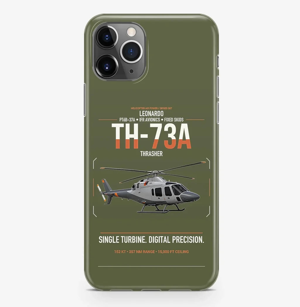 Leonardo TH-73A Thrasher design on green army magsafe iphone case, for iPhone Pro Max