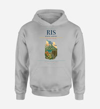Thumbnail for Rishiri Airport (RIS) design on light gray hoodie single-side print