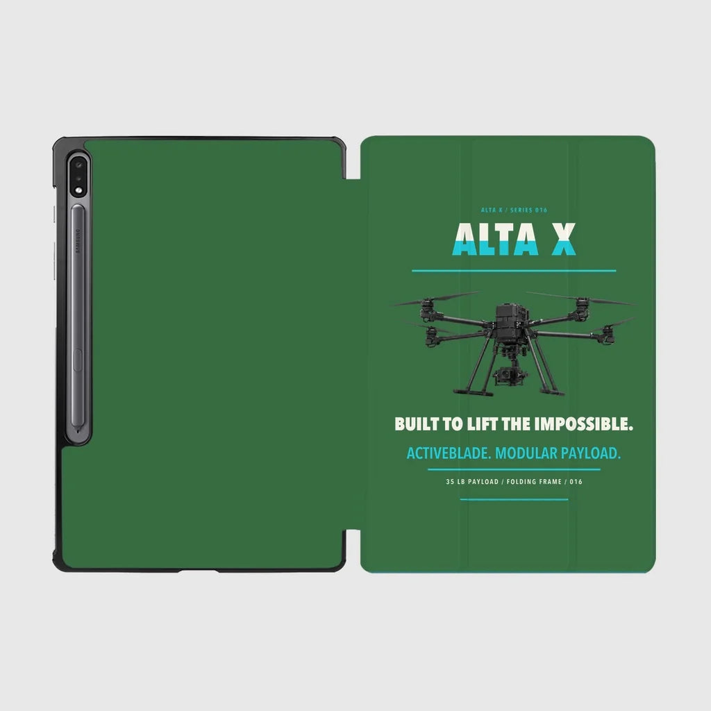 Freefly Alta X design on green samsung tablet tablet case