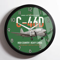 Thumbnail for C-46D Commando design on green framed wall clock