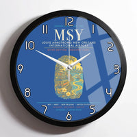 Thumbnail for Louis Armstrong New Orleans International Airport MSY Wall-Clock Framed - Blue